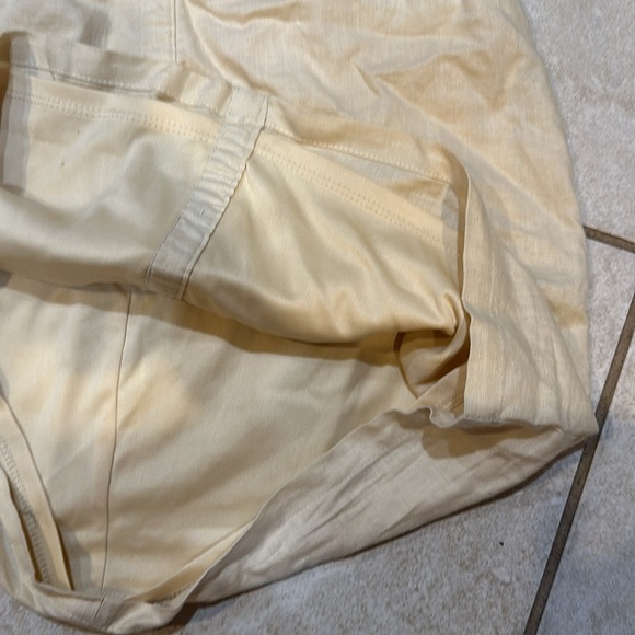 American Threads Cream Linen Button Front Backless Halter Dress M - Picture 5 of 9